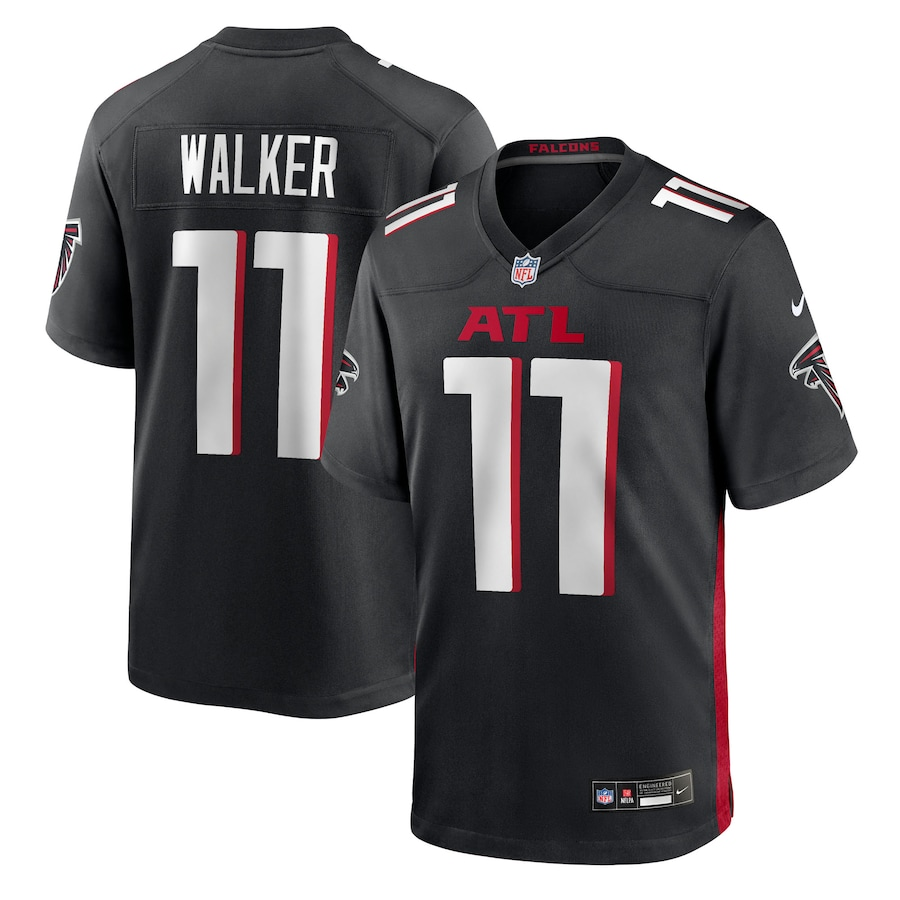 Men's Atlanta Falcons Jalon Walker  Black 2025 NFL Draft First Round Pick Game Jersey