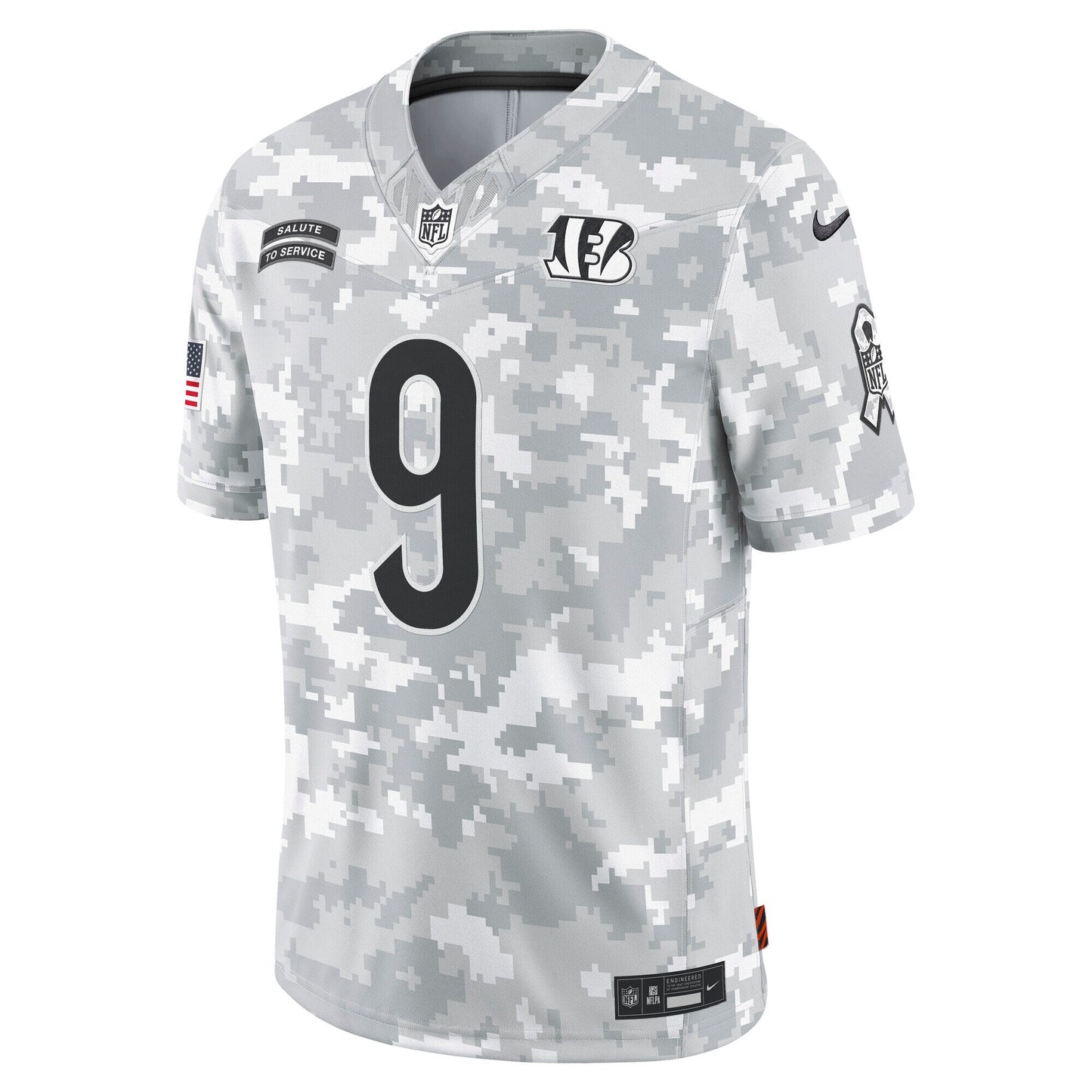 Joe Burrow Cincinnati Bengals  2024 Salute to Service Limited Jersey - Arctic Camo