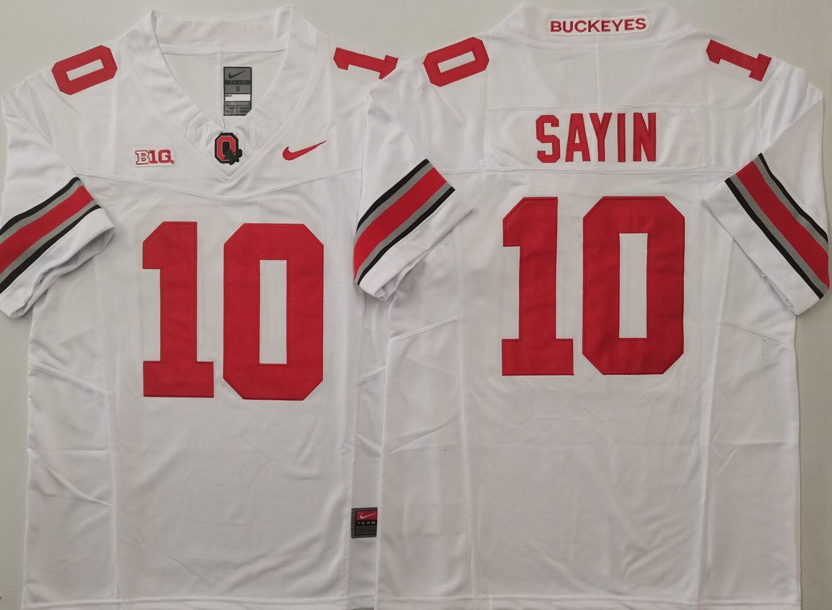 Men's Ohio State Buckeyes Julian Sayin White Player Game Jersey