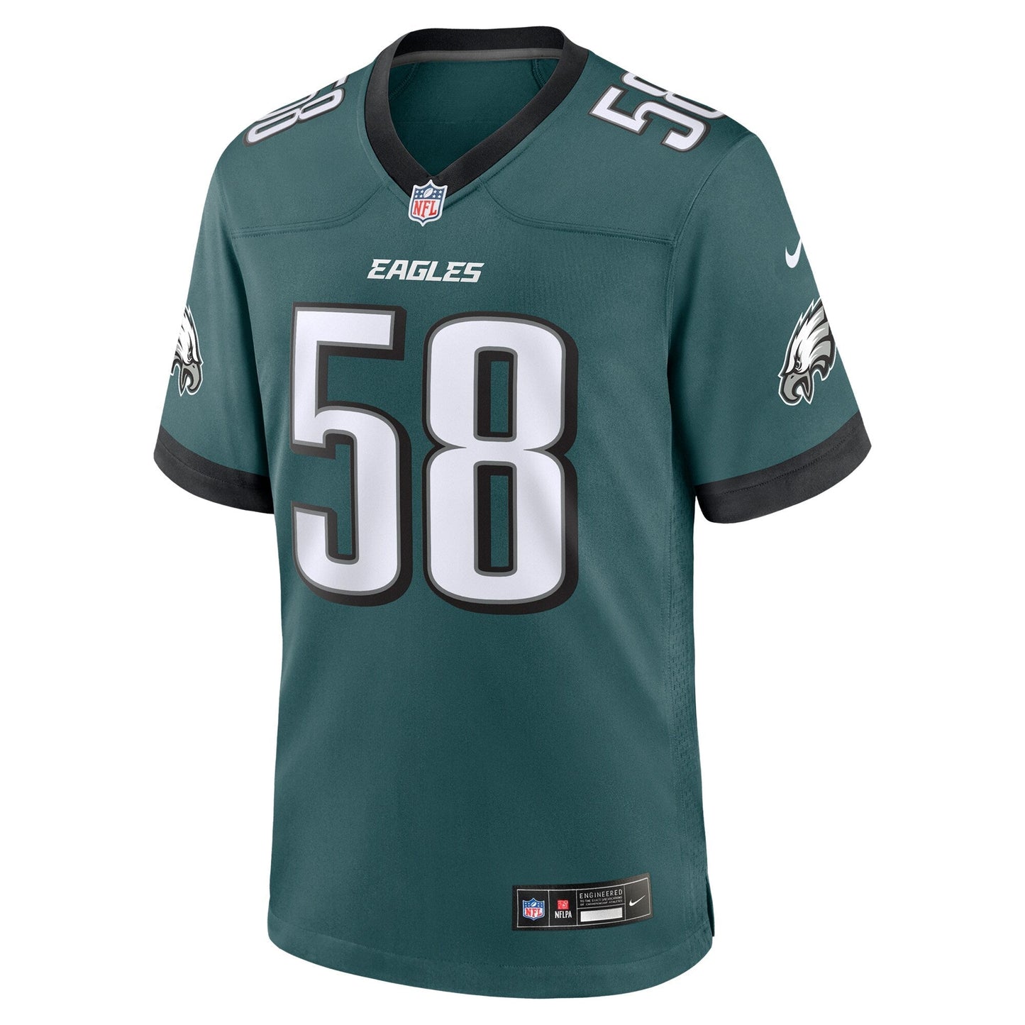 Jalyx Hunt Philadelphia Eagles  Team Game Jersey - Midnight Green