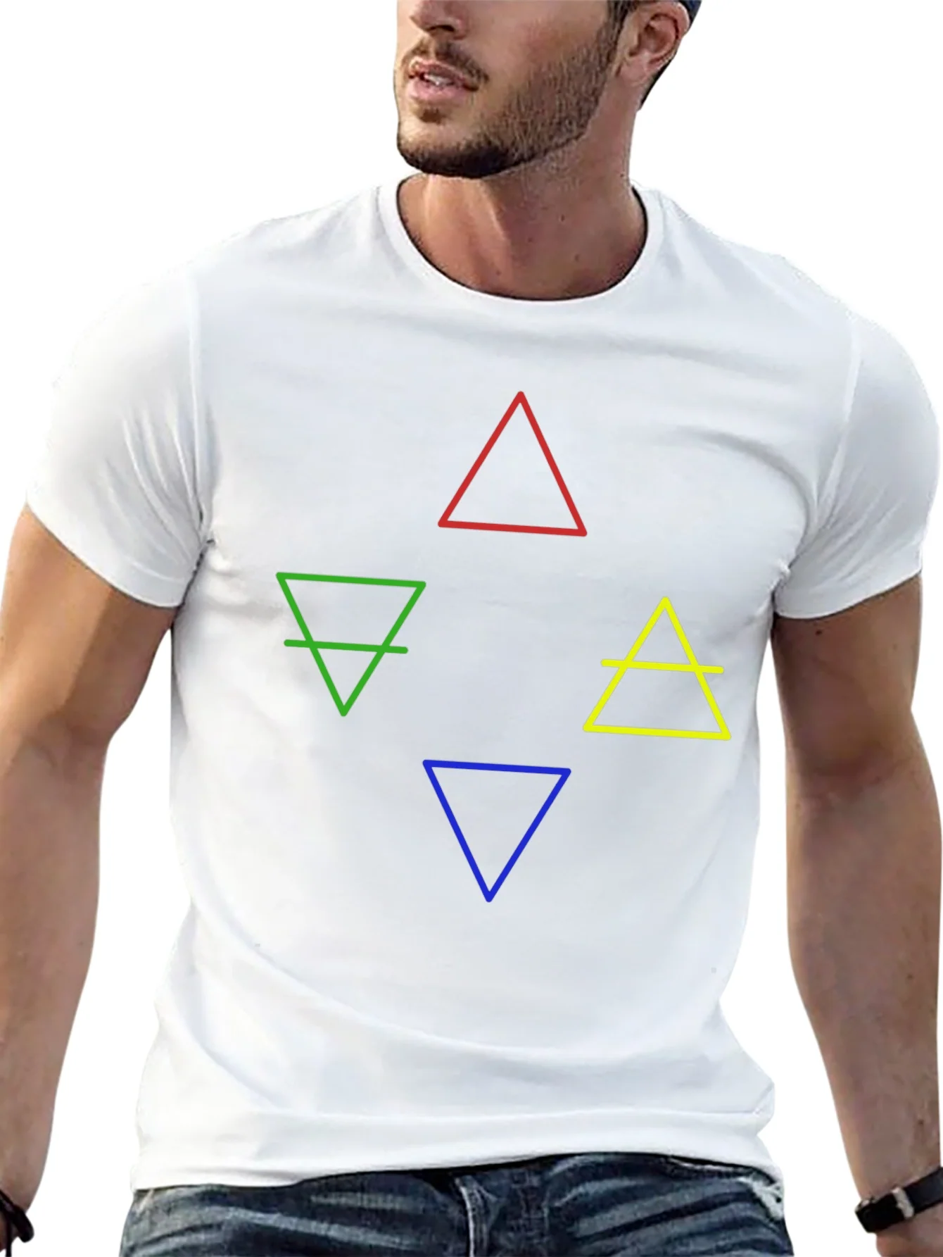 Elements Symbol Graphic T-Shirt - Earth Fire Water Air