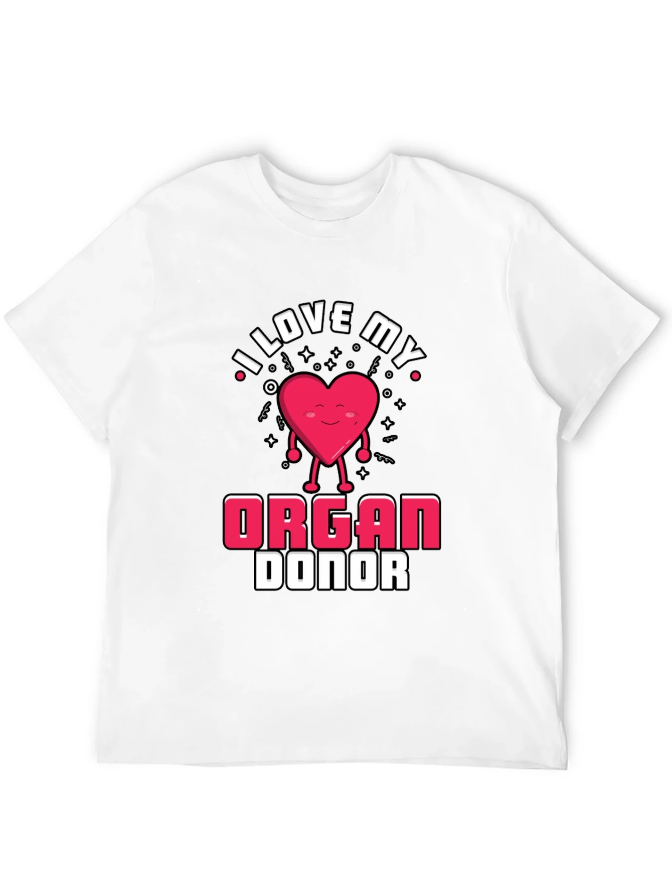 I Love My Organ Donor Black T-Shirt