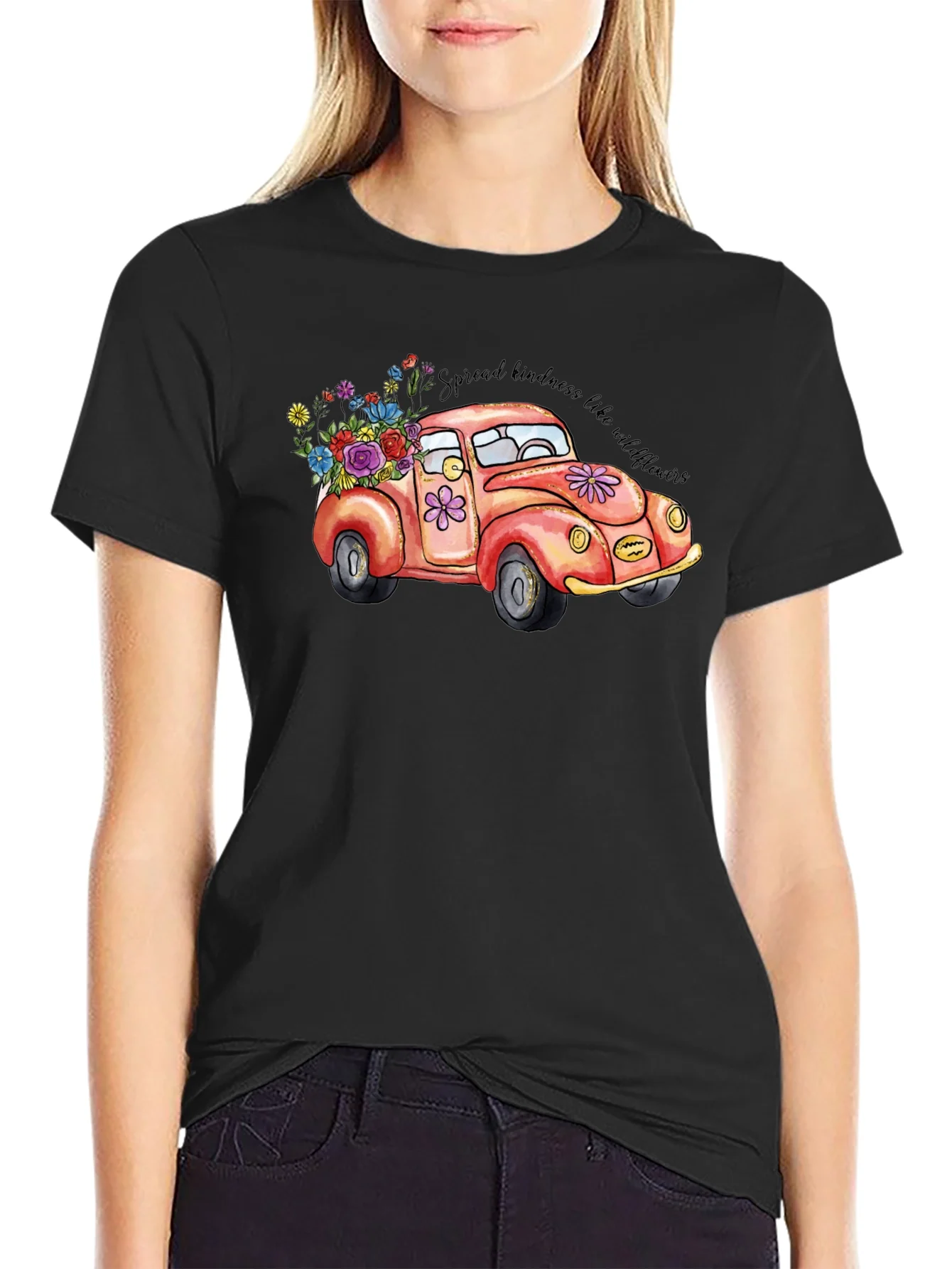 Kindness Car Graphic Tee - Black