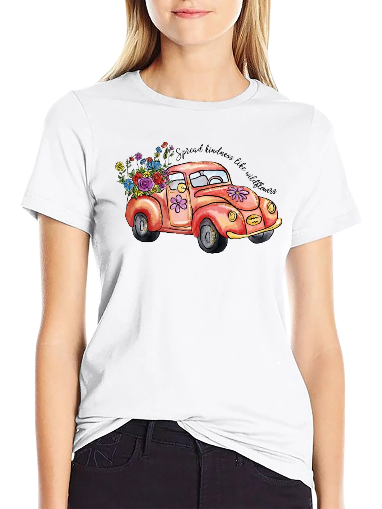 Kindness Car Graphic Tee - Black
