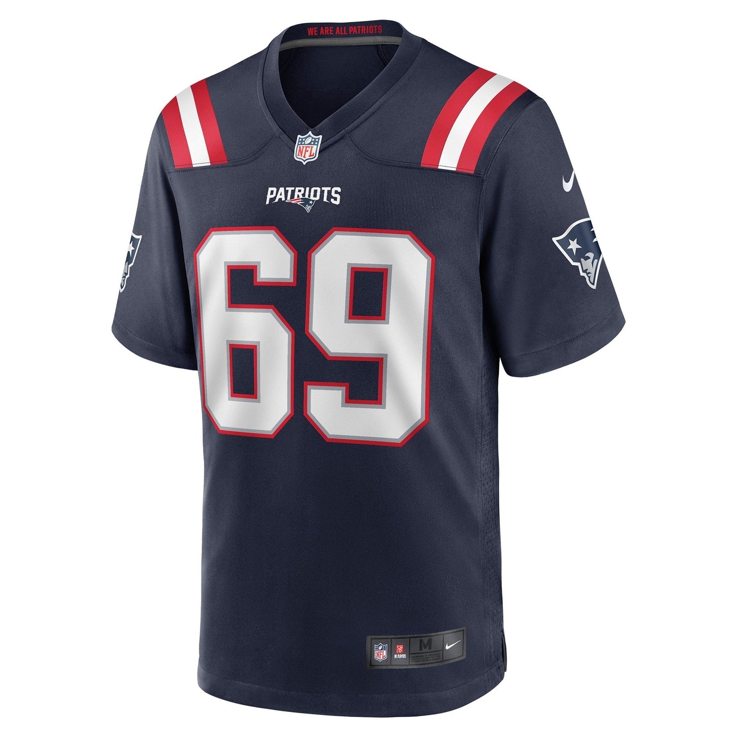 New England Patriots Cole Strange Navy Player Game Jersey