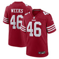 San Francisco 49ers Jon Weeks Scarlet Team Game Jersey