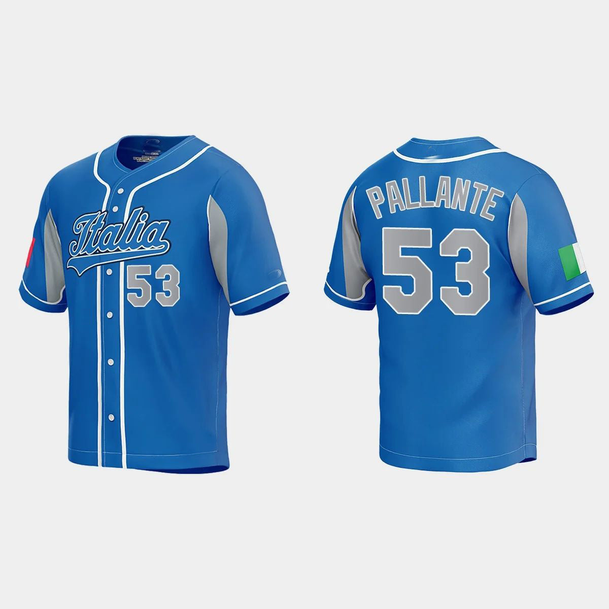 #53 ANDRE PALLANTE ITALY BASEBALL 2023 WORLD BASEBALL CLASSIC JERSEY C ROYAL Stitches Baseball Jerseys