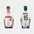 #15 AUSTIN BARNES MEXICO BASEBALL 2023 WORLD BASEBALL CLASSIC JERSEY C WHITE Stitches Baseball Jerseys