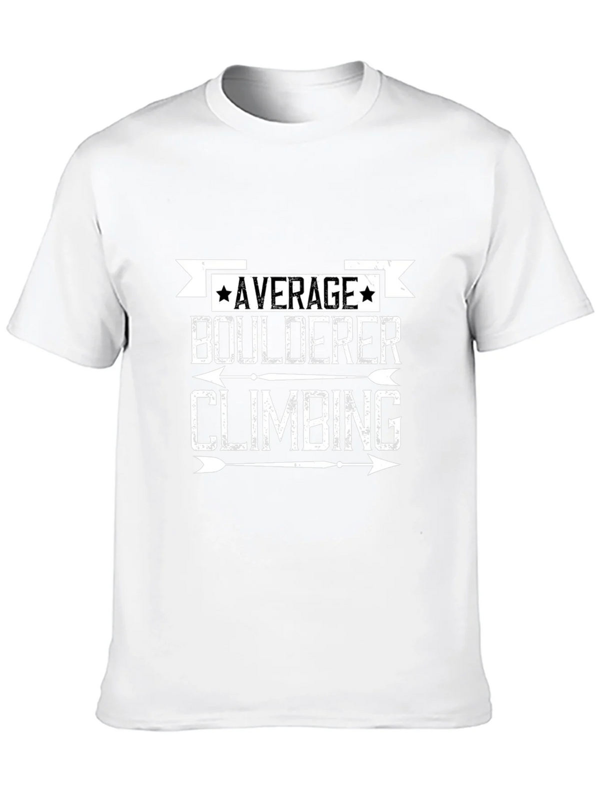 Average Boulderer Climbing T-Shirt - Black Graphic Tee