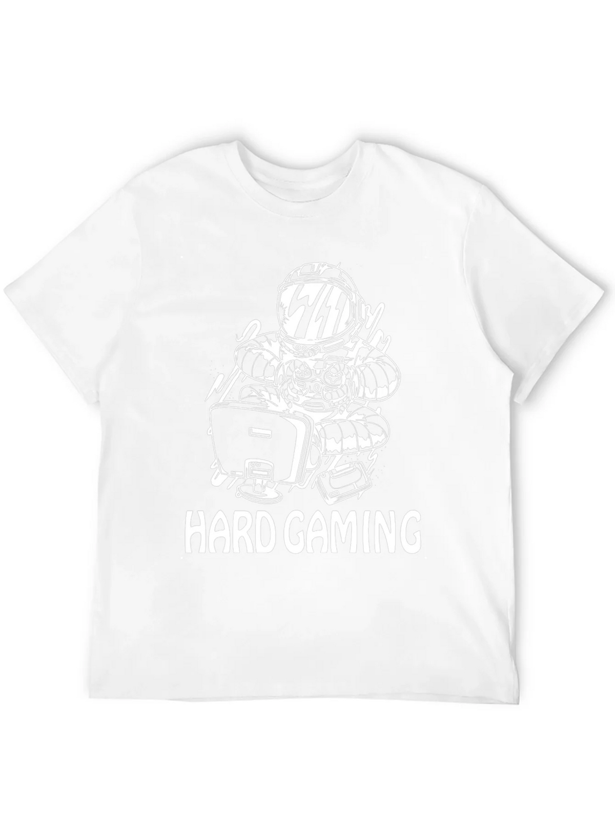 Hard Gaming Astronaut Graphic T-Shirt