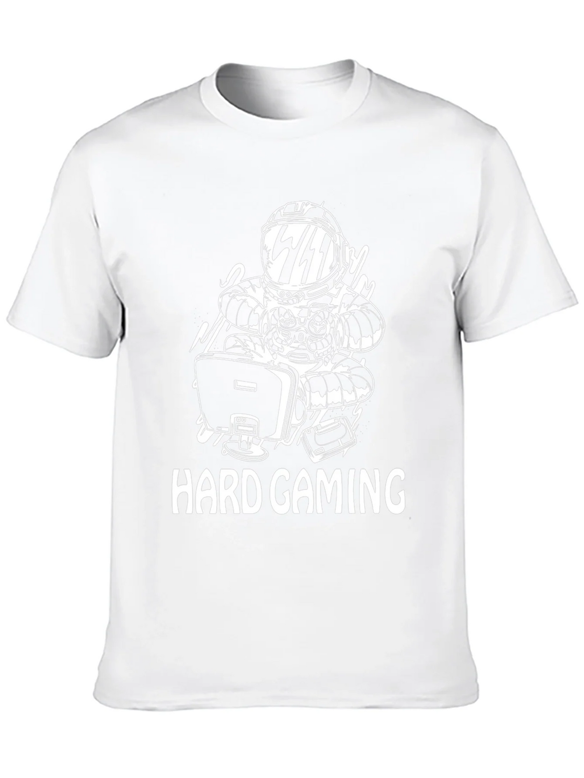Hard Gaming Astronaut Graphic T-Shirt
