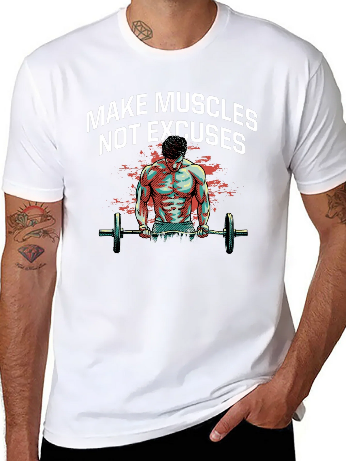 Make Muscles T-Shirt - Workout Motivation Tee