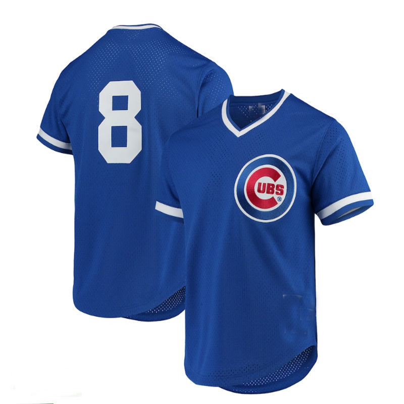 Chicago Cubs #8 Andre Dawson  Cooperstown Collection Mesh Batting Practice Jersey - Royal Baseball Jerseys