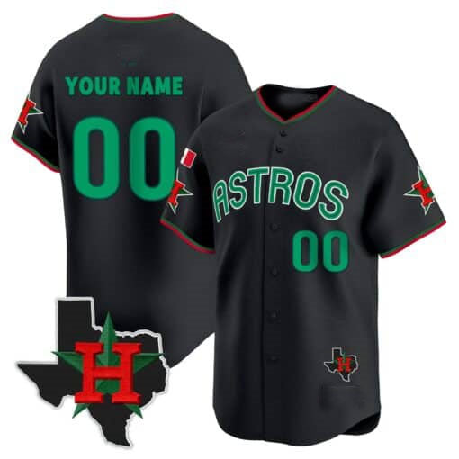 Custom Houston Astros Mexico Texas Patch Vapor Premier Limited V3 C All Stitched Baseball Jersey