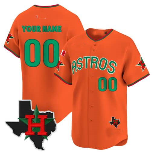 Custom Houston Astros Mexico Texas Patch Vapor Premier Limited V3 C All Stitched Baseball Jersey