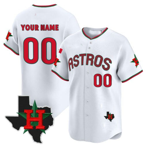 Custom Houston Astros Mexico Texas Patch Vapor Premier Limited V3 C All Stitched Baseball Jersey