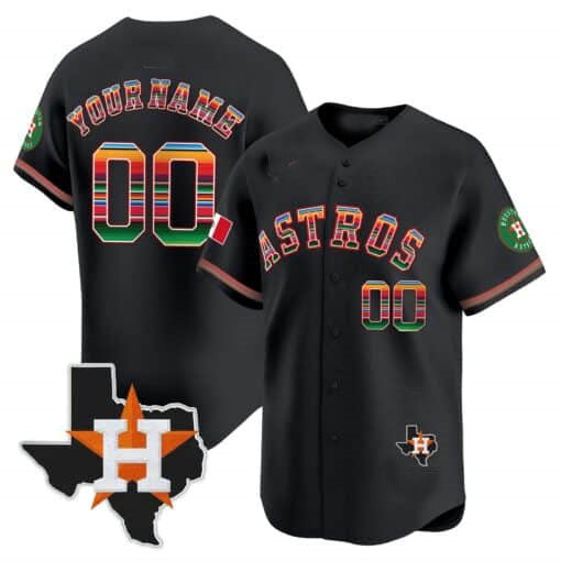 Custom Houston Astros Mexico Texas Patch Vapor Premier Limited C All Stitched Baseball Jersey
