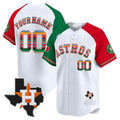 Custom Houston Astros Mexico Texas Patch Vapor Premier Limited WhiteC All Stitched Baseball Jersey