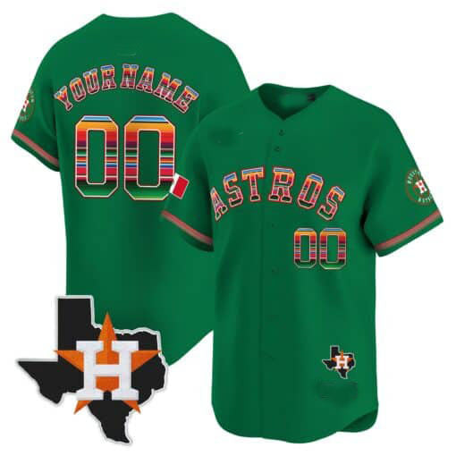 Custom Houston Astros Mexico Texas Patch Vapor Premier Limited C All Stitched Baseball Jersey