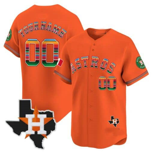 Custom Houston Astros Mexico Texas Patch Vapor Premier Limited C All Stitched Baseball Jersey