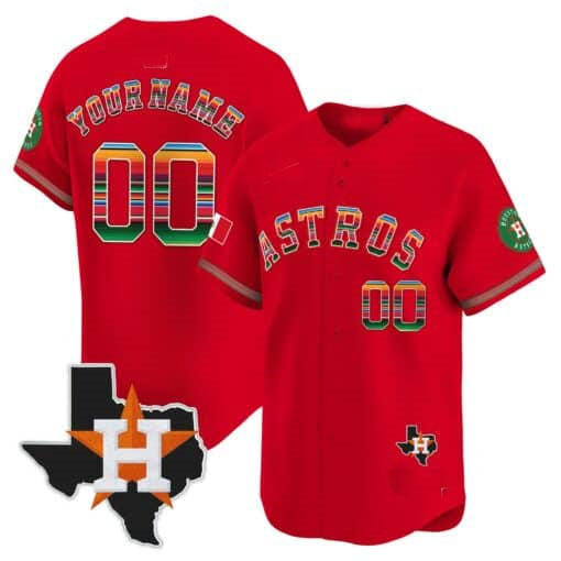 Custom Houston Astros Mexico Texas Patch Vapor Premier Limited C All Stitched Baseball Jersey