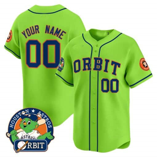 Custom Houston Astros Orbit Patch Vapor Premier Limited C All Stitched Baseball Jersey
