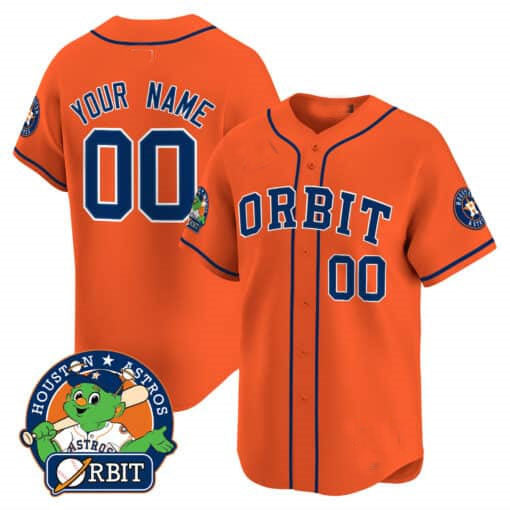 Custom Houston Astros Orbit Patch Vapor Premier Limited C All Stitched Baseball Jersey