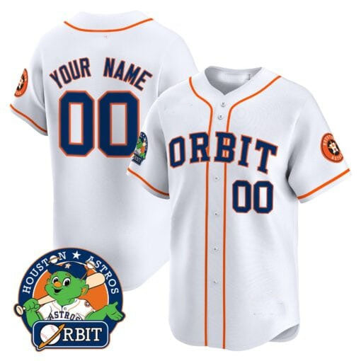 Custom Houston Astros Orbit Patch Vapor Premier Limited C All Stitched Baseball Jersey