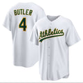 Oakland Athletics #4 Lawrence Butler Home Replica Jersey - White Stitched Baseball Jersey