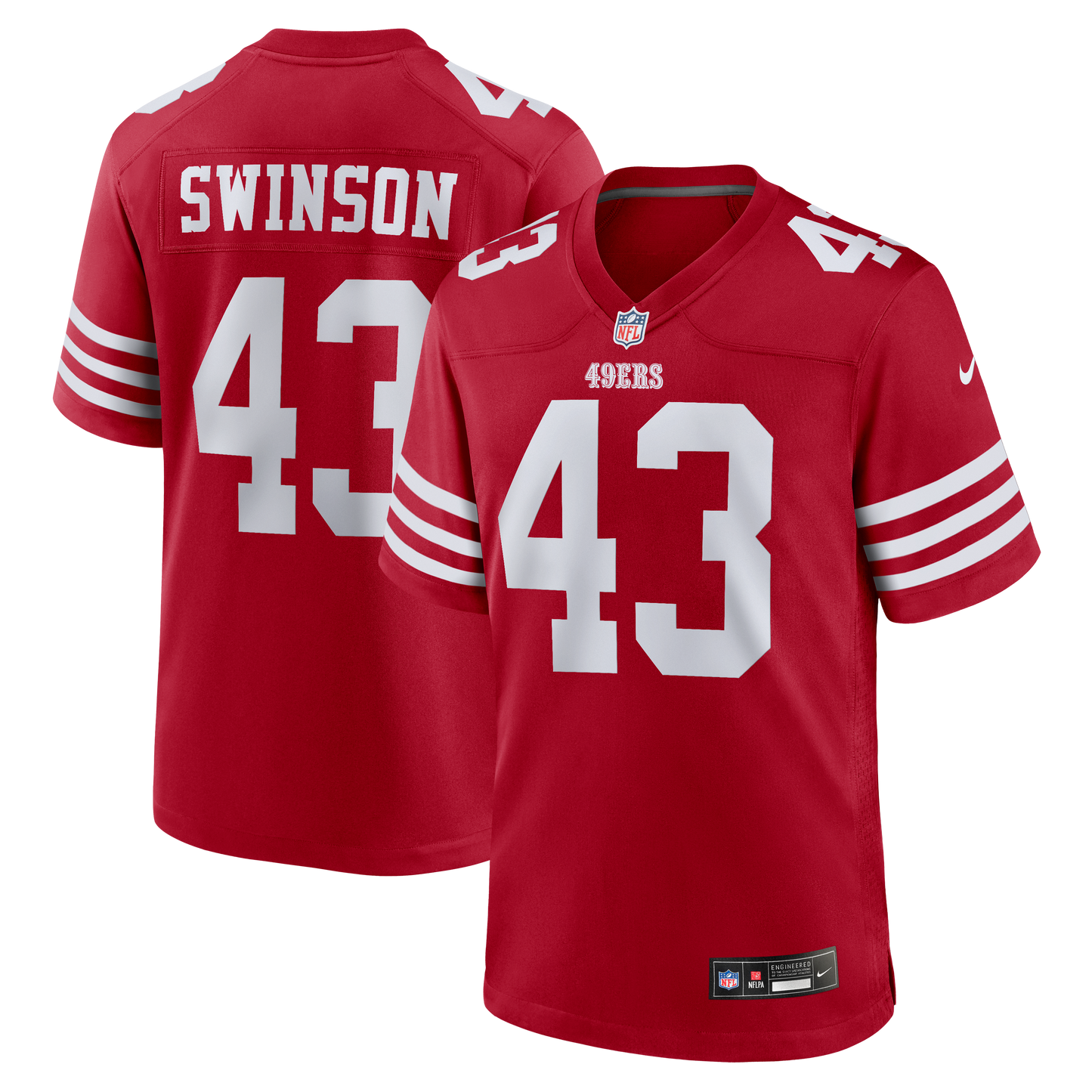 San Francisco 49ers Messiah Swinson Scarlet Team Game Jersey