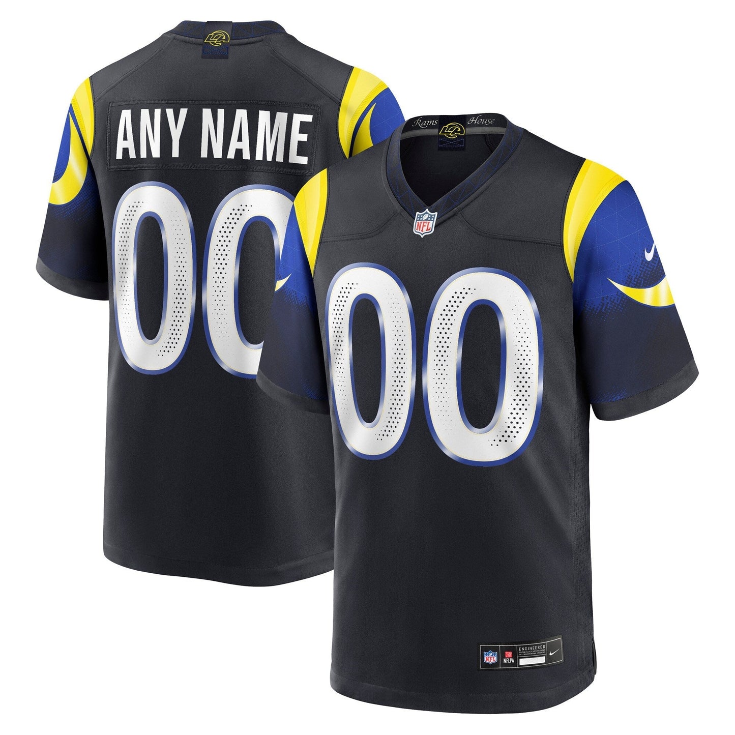 Los Angeles Rams Midnight Blue 2025 Rivalries Collection Custom Game Jersey