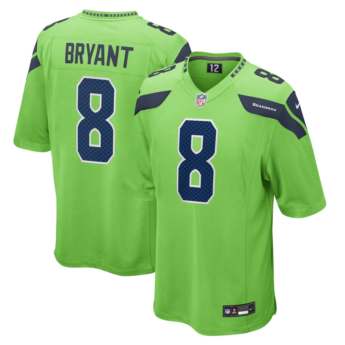 Seattle Seahawks Coby Bryant Neon Green Game Jersey