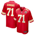 Kansas City Chiefs Josh Simmons Red 2025  Draft First Round Pick Game Jersey