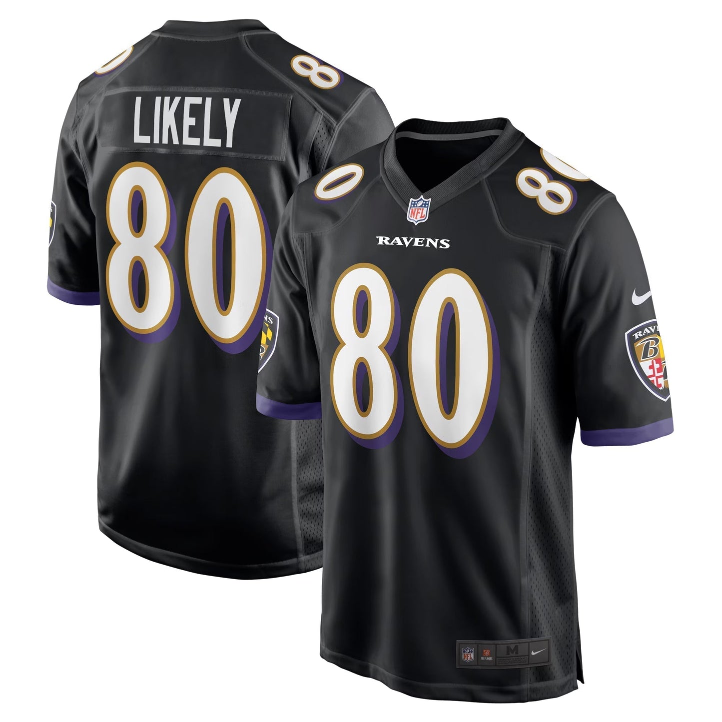 Baltimore Ravens Isaiah Likely Black Alternate Game Jersey