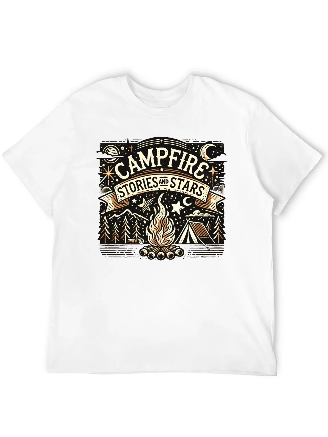 Campfire Stories and Stars Graphic Tee