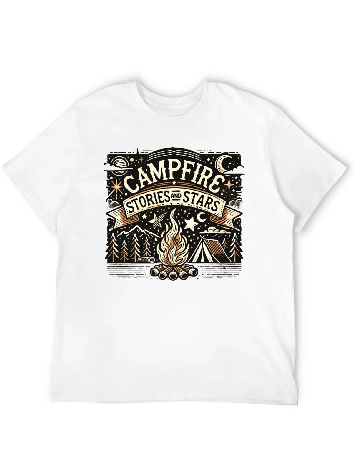 Campfire Stories and Stars Graphic Tee