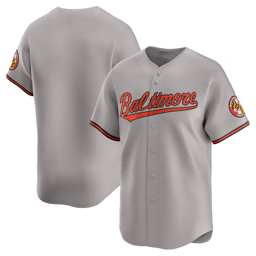 Baltimore Orioles Road Limited Jersey - Gray Stitched Baseball Jersey