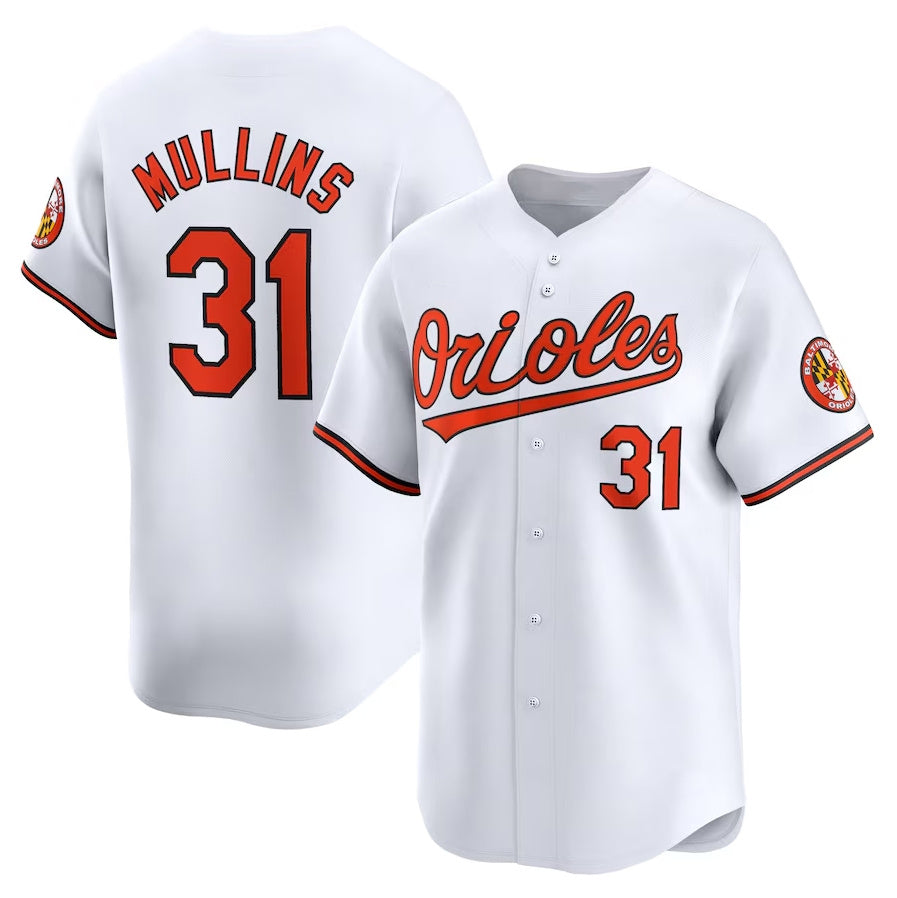 Baltimore Orioles #31 Cedric Mullins Home Limited Player Jersey - White Stitched Baseball Jersey