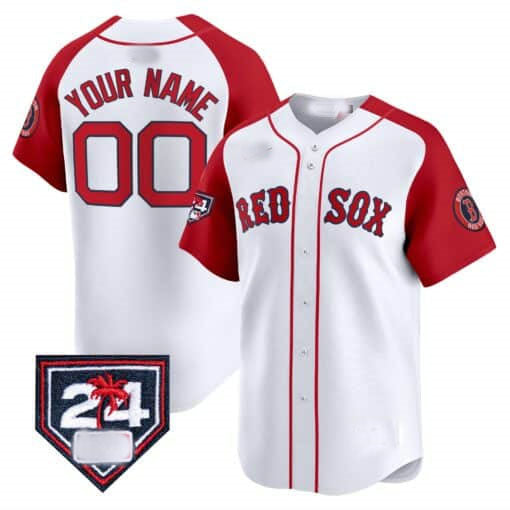 Custom Boston Red Sox 2024 Spring Training Patch Vapor Premier Limited¨C All Stitched Baseball Jersey
