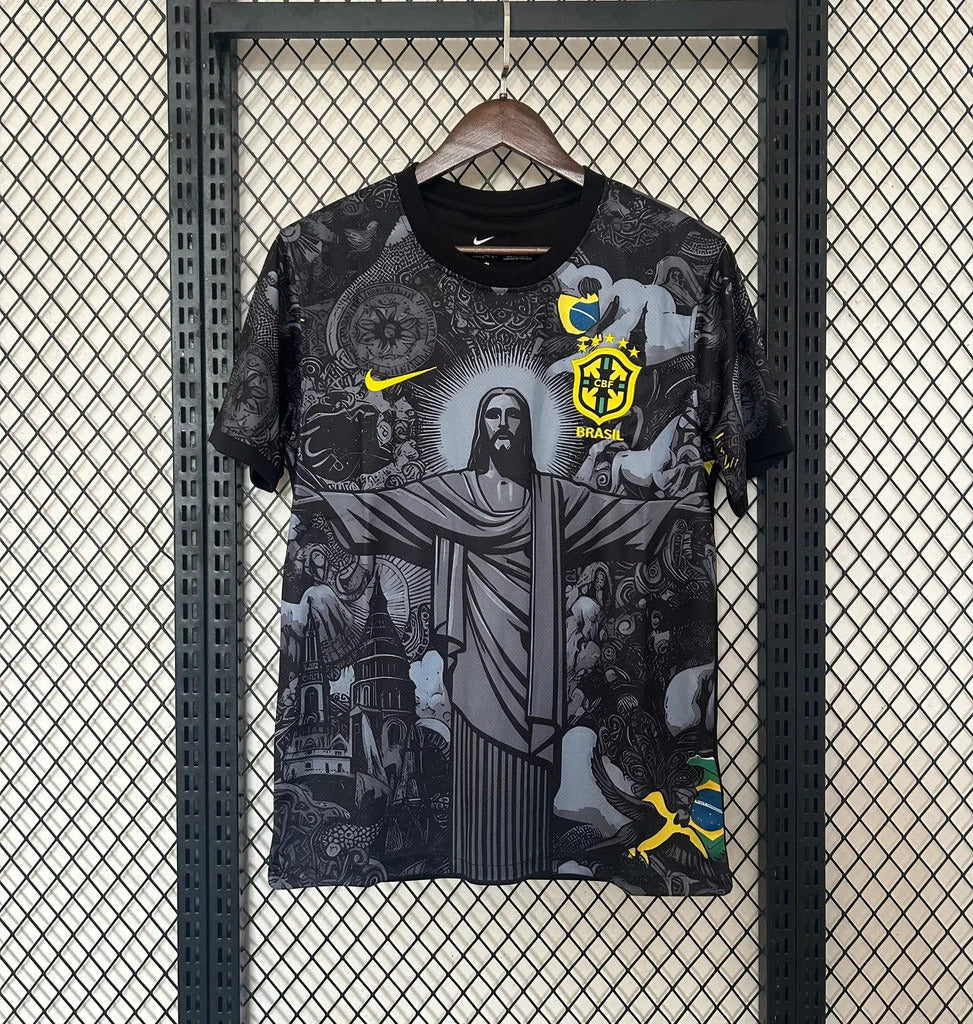 Brazil Rio De Janeiro Edition Retro Jersey - Black