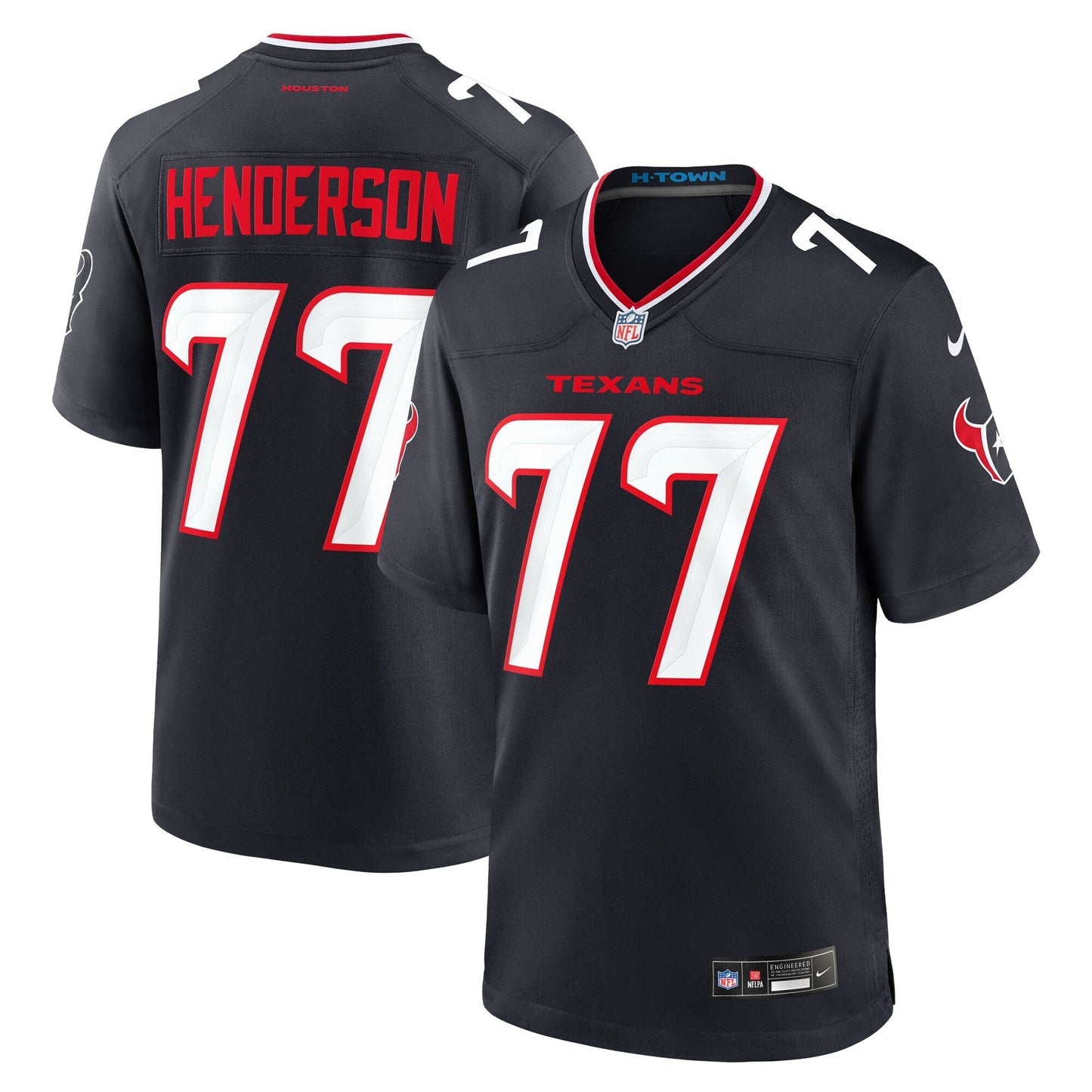 Houston Texans LaDarius Henderson Navy Game Jersey