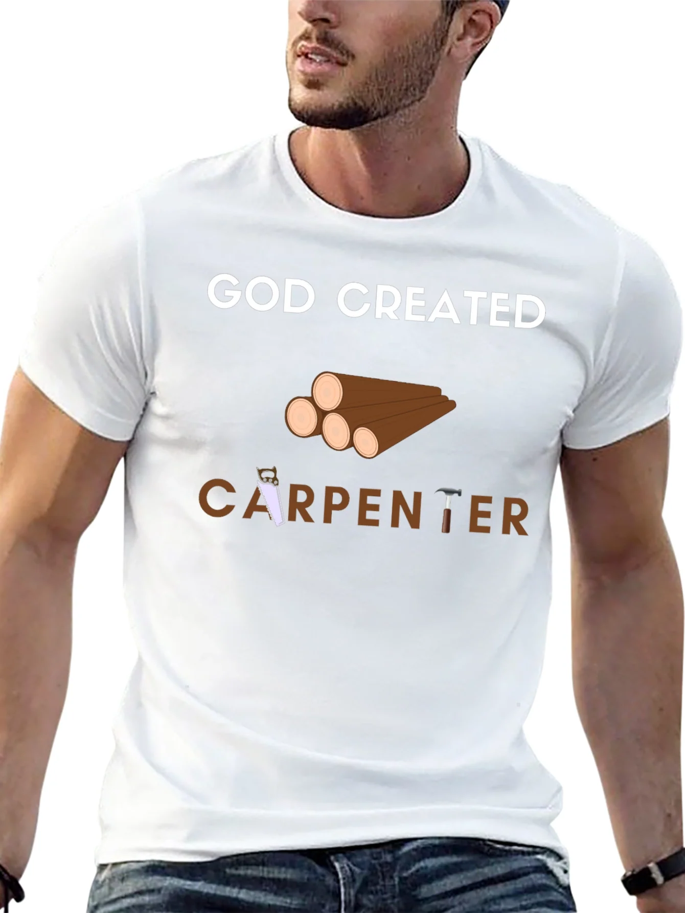 God Created Carpenter T-Shirt - Black