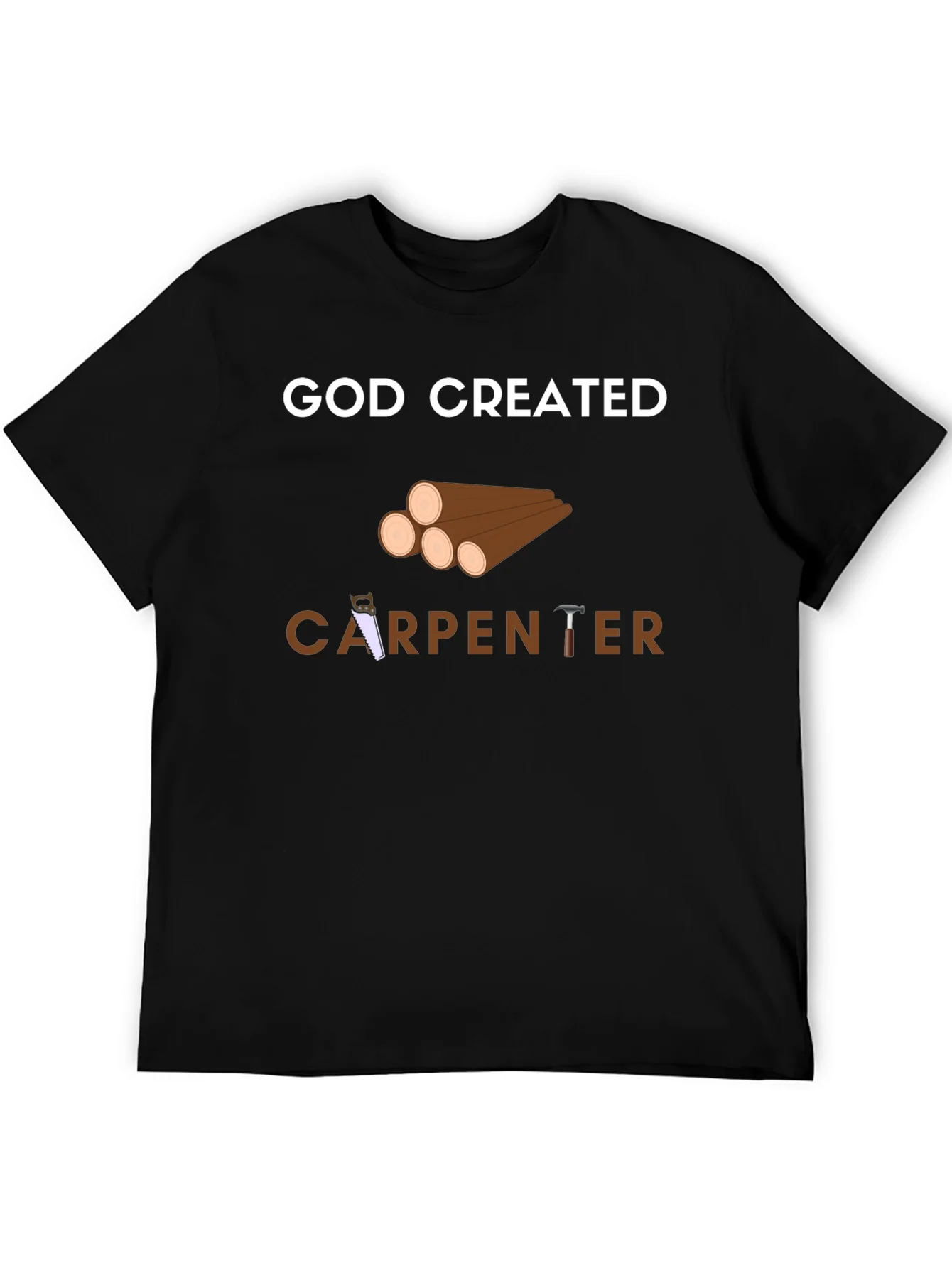 God Created Carpenter T-Shirt - Black