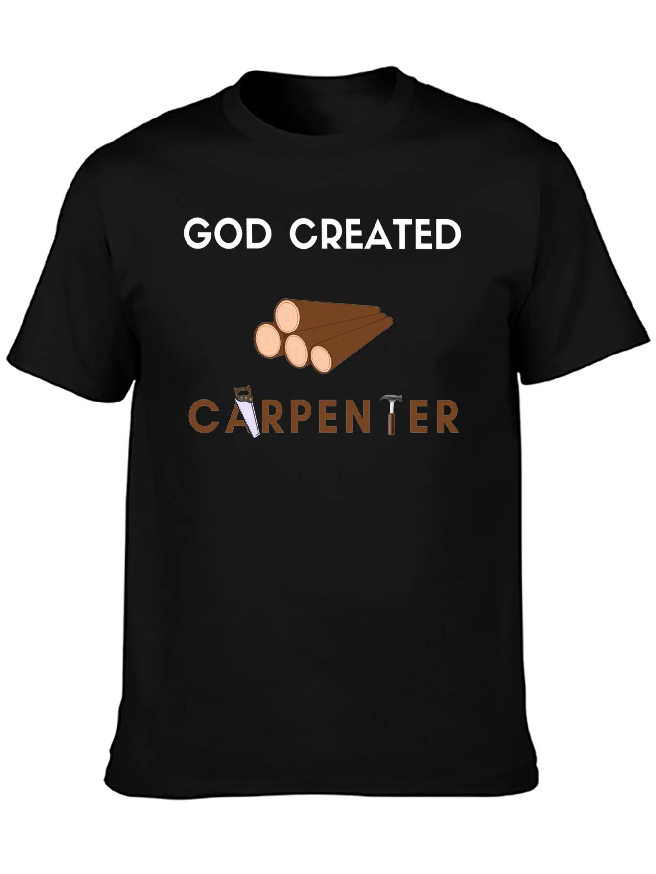 God Created Carpenter T-Shirt - Black
