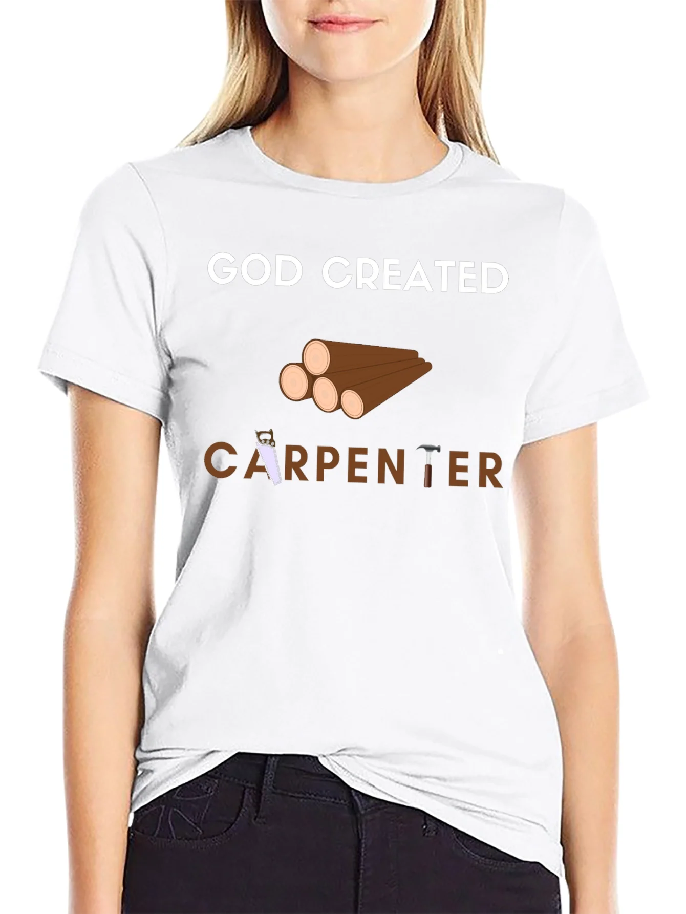 God Created Carpenter T-Shirt - Black