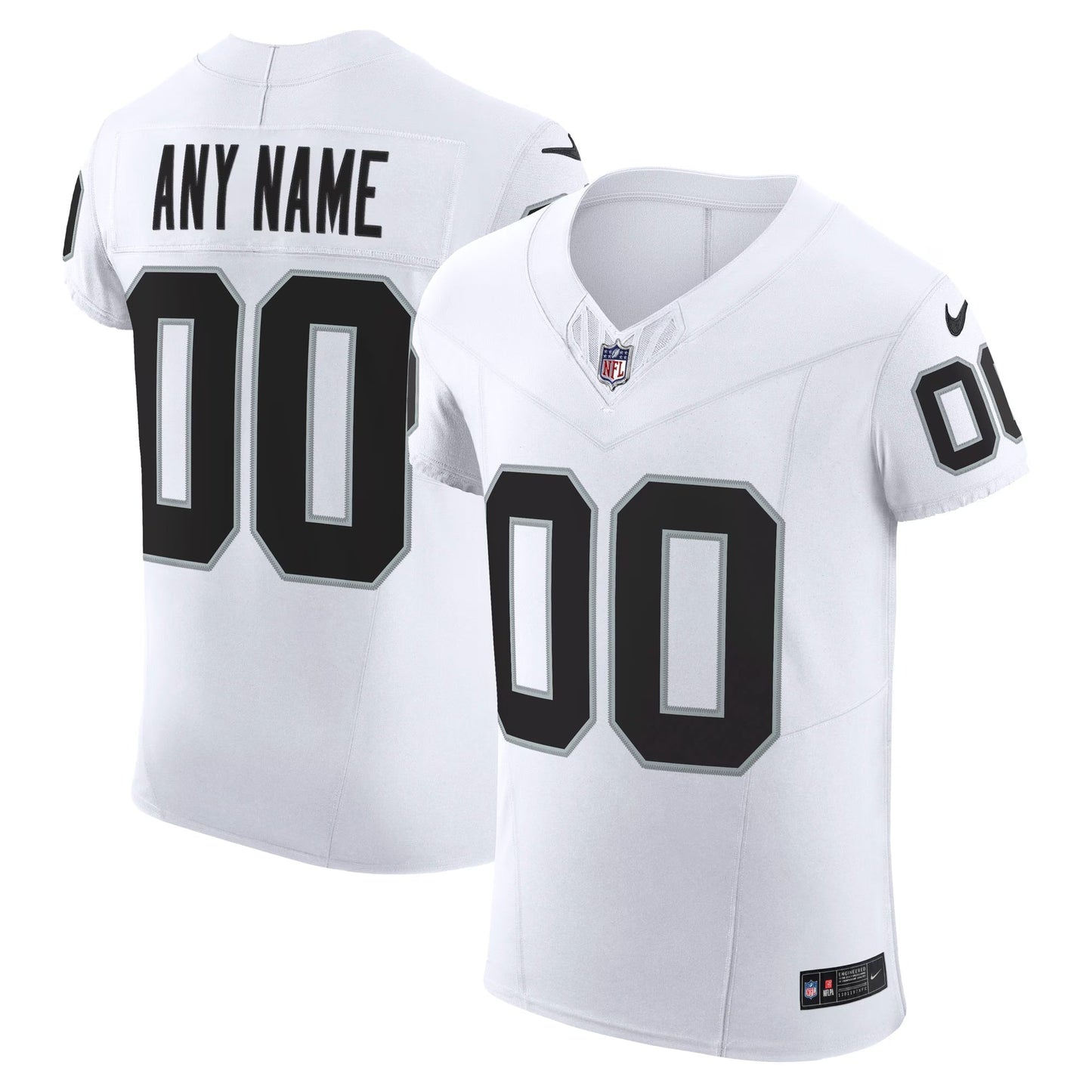 Las Vegas Raiders White Vapor F.U.S.E. Elite Custom Jersey