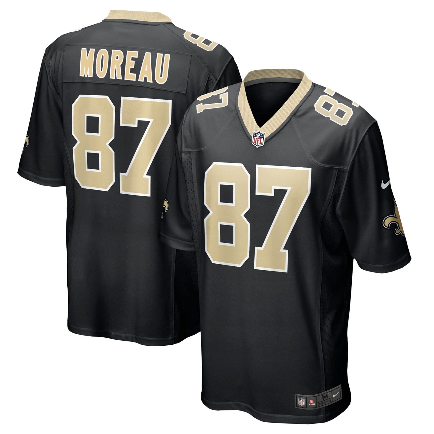 New Orleans Saints Foster Moreau Black Game Jersey