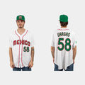 #58 CESAR VARGAS MEXICO BASEBALL 2023 WORLD BASEBALL CLASSIC JERSEY C WHITE Stitches Baseball Jerseys
