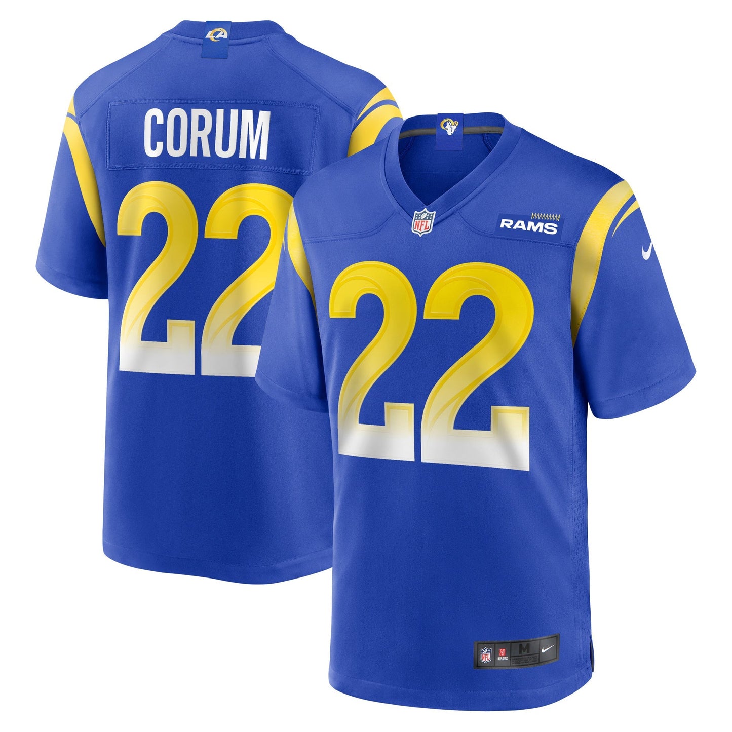 Los Angeles Rams Blake Corum Royal Game Player Jersey