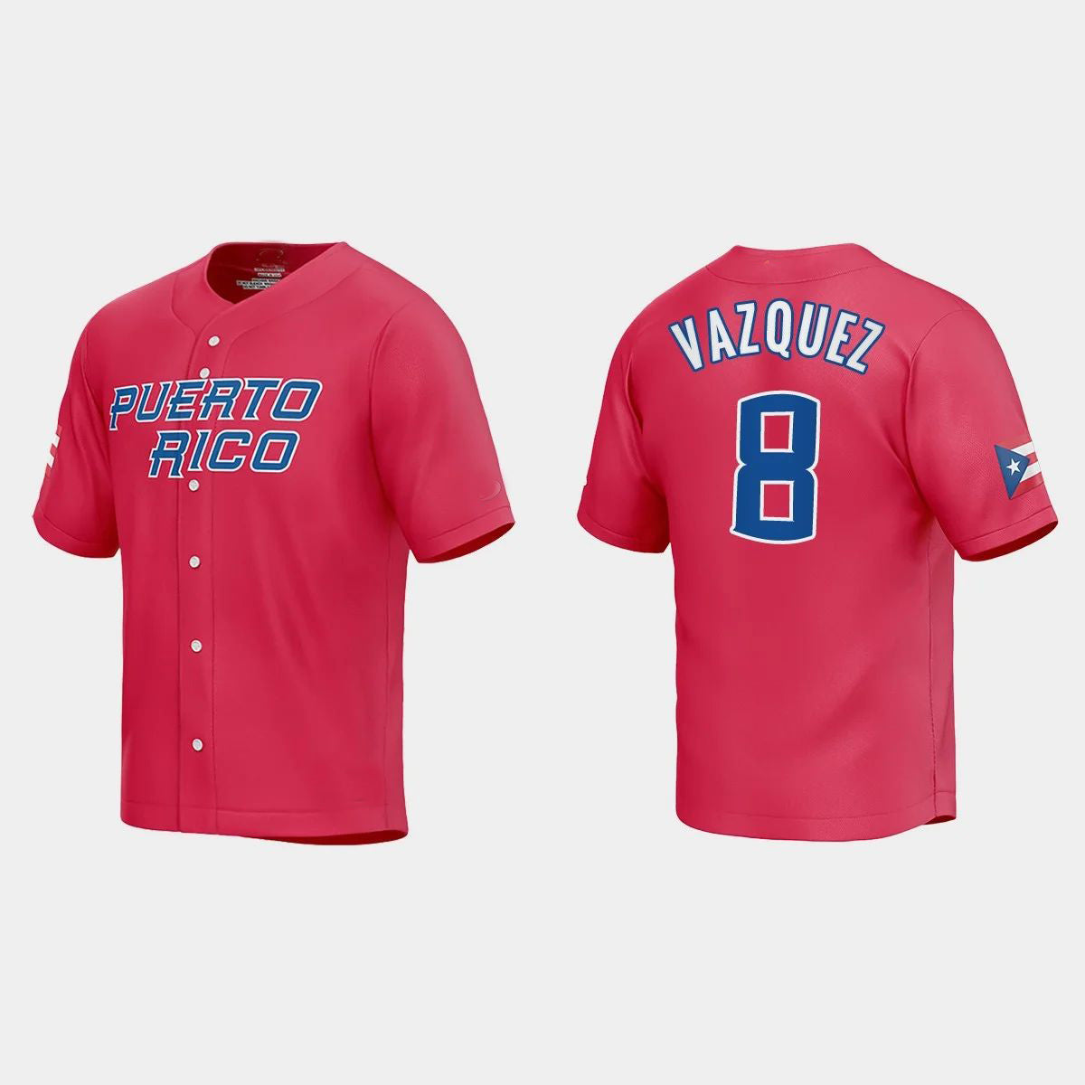 #8 CHRISTIAN VAZQUEZ WORLD BASEBALL CLASSIC 2023 WORLD BASEBALL CLASSIC JERSEY C RED Stitches Baseball Jerseys